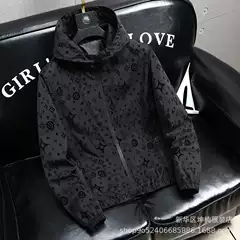 European goods export men's casual coat youth flocking jacket spring and autumn hooded 2024 spring new top clothes