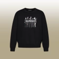 B1082 round neck black