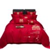 Wedding Bed Four-Piece Set Wedding Big Red Embroider Wedding Room Wedding Supplies Classy Chinese Style Wedding Bedding Set
