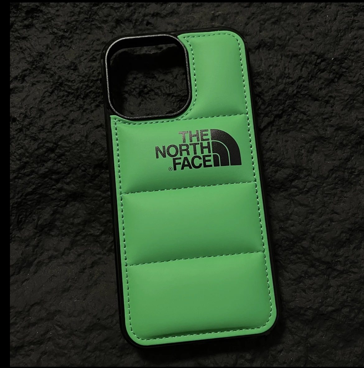 ラージホールコットンダウンジャケット-グリーンバック@