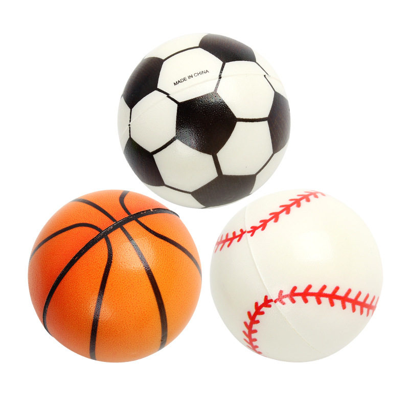 4cm vent decompression elastic ball children's solid foam sponge ball pat ball basketball Football children's toy batch