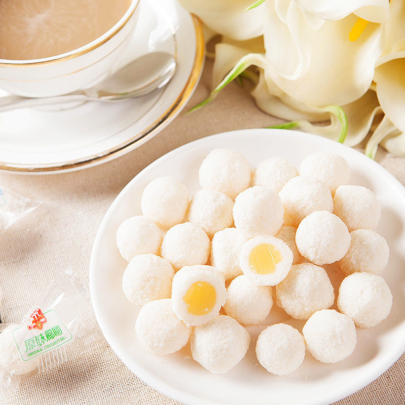 Chunguang Food Hainan Specialty Candy Gummies Original Flavor Coconut Balls Bagged Coconut Milk Filling Gift Coconut Aroma Rich