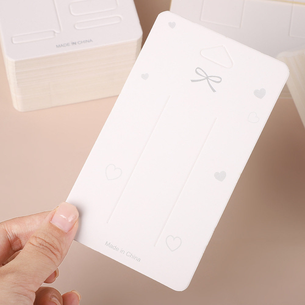 Simple Solid Color Bow Hairpin Cardboard Children's Accessories Hair Tie Packaging Card Multi-Specification Hair Ring Tag Packaging