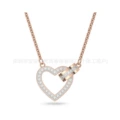 Love ring rose gold necklace