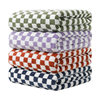 Cross-border checkerboard coral fleece bath towel manufacturers wholesale increase thick lint-free absorbent large household bath towel