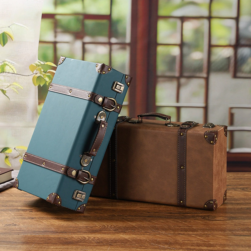 Vintage European-style Suitcase Suitcase Suitcase Sundries Storage Box Vintage Suitcase Window Photography Props Box