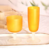 Middle Ages Sunset Cup Twilight Orange Frosted Glass Goblet Red Wine Glass Gift