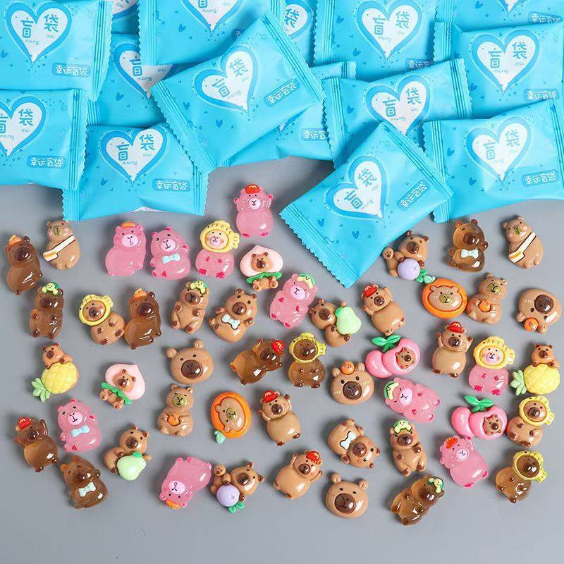 Luminous Blind Bag Small Animal Cute Mini Small Ornaments Luminous Simulation Animal Resin Small Gift Stereo Blind Bag