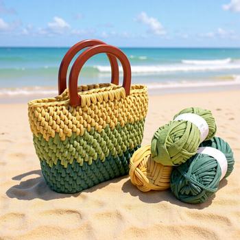 Wool wholesale Star fabric strip DIY Crochet thread hand-woven bag storage basket thread wool ball fabric yarn