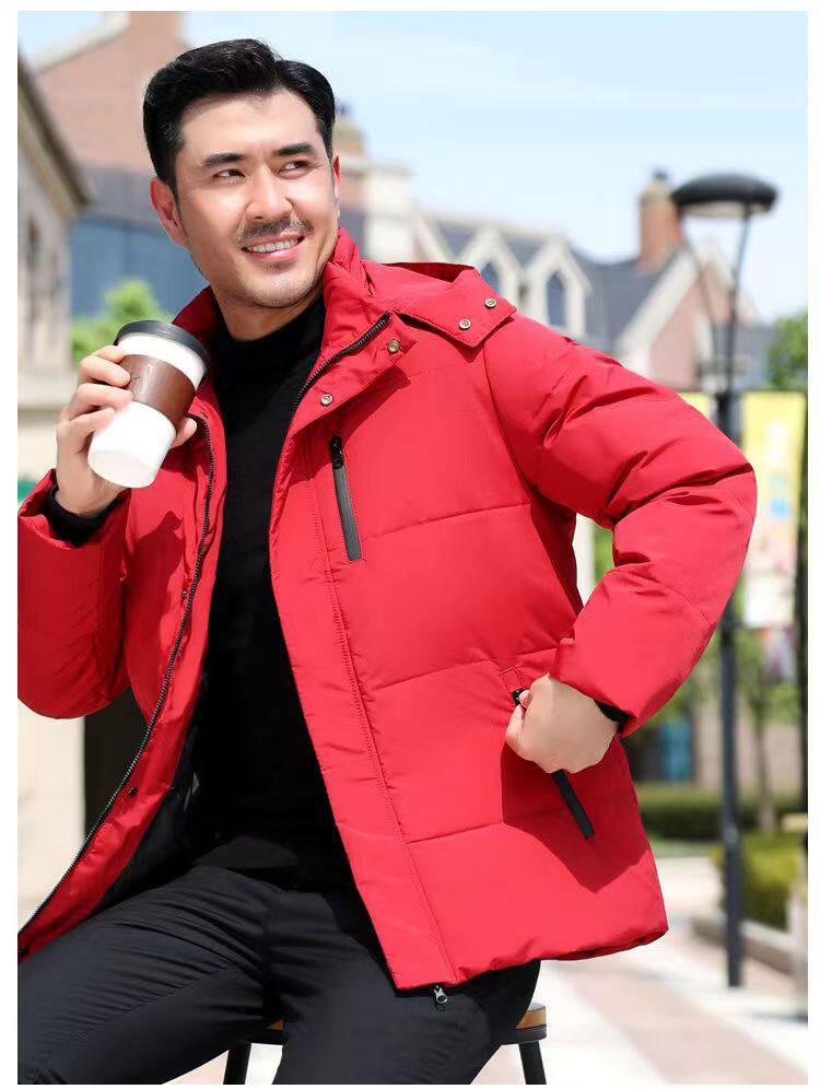 Cross-Border New Style Young and Middle-Aged Winter down Jacket Men's Business Casual Jacket Large Size Thickened Short Winter Clothing Wholesale