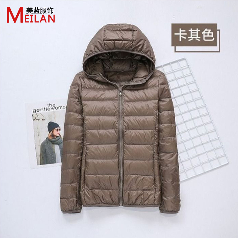 羽绒服女士2025新款短款轻薄加厚保暖修身韩版白鸭绒时尚外套批发