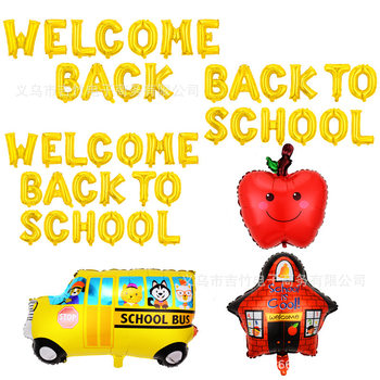 Back to School Season Party Back to School Aluminum Foil Balloons Back to School Decoration Apple Balloons