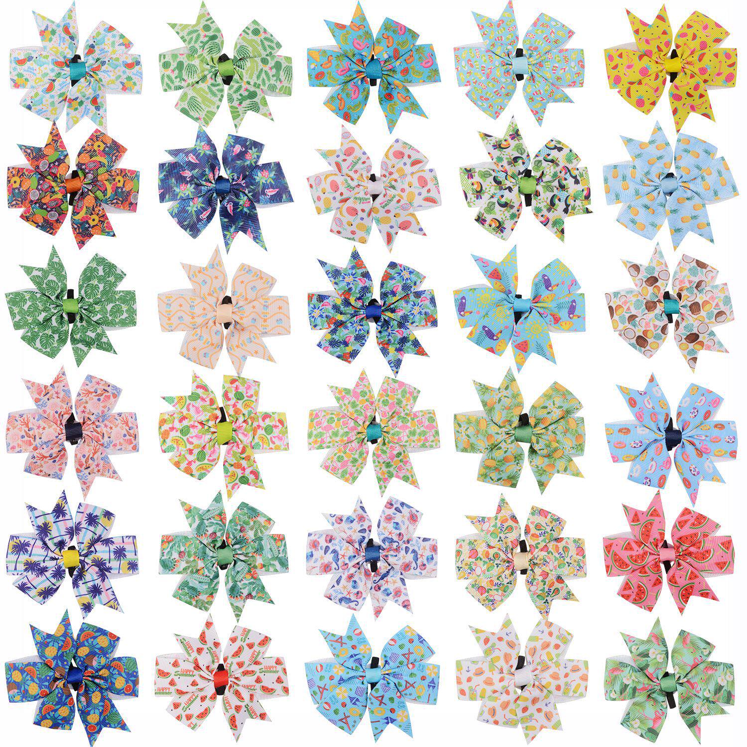 Cross-border New Summer Cat Puppy Fruit Floral Rib with Bow Pet Collar Supplies Collar Flower