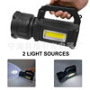 USB charging bright long-range Searchlight outdoor emergency portable lamp camping lamp with side light