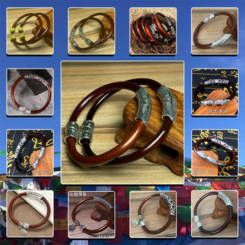 Chicken Blood Vine Bracelet Xizang Shannan Female Street Stall Cultural Toy Market Opening Couple Male Gift Wooden Bracelet Bracelet Wholesale