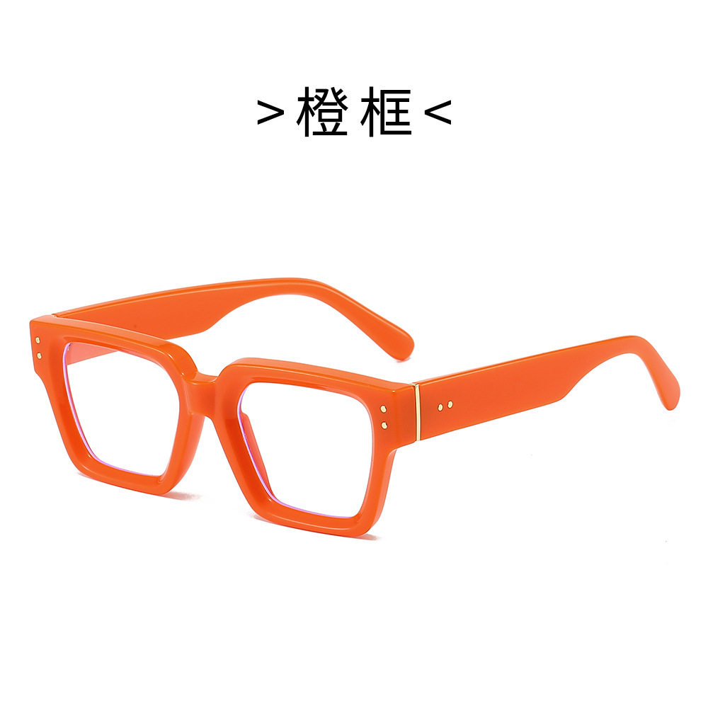 Coolfang's New European and American Fashion Square Frame Flat Glasses for Women, Anti-Blue Light Glasses for Men, Optical Frames, Cross-Border Wholesale