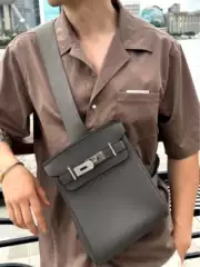 2026 New Cross-Border Model Togo Top-Layer Cowhide Kelly Chest Bag, Fashionable Commuter Unisex Single-Shoulder Small Backpack Trend