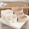 Factory New Woven Cotton Rope Storage Basket Three-piece Set Large Capacity Sundry Toy Cosmetic Key Fit Basket