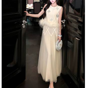 Gentle Elegant New Chinese Style Daughter-Like Suit Elegant Layered Vest Top Skirt Suit 2025 Autum