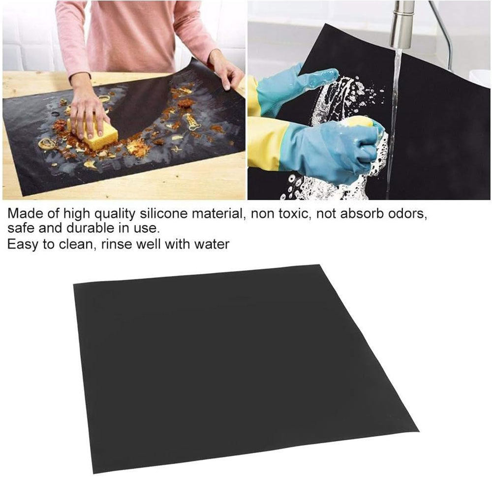 2025 new cross-border tailable black induction cooker protection pad environmentally friendly non-slip anti-fouling anti-oil electric heating plate protection