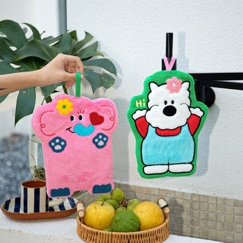 Forest Party Hand Towel, Cute, Hangable, Water-Absorbent, Quick-Drying, Household Bathroom Hand Towel, Children's Hand Towel