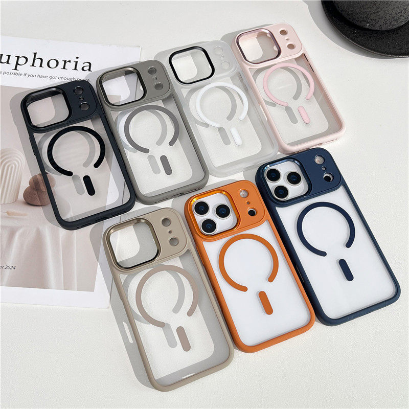 Golden Shield Magnetic Suction Suitable for Iphone17Promax Mobile Phone Case Apple 17 Metal Eagle Eye Transparent Anti-Fall Protective Cover