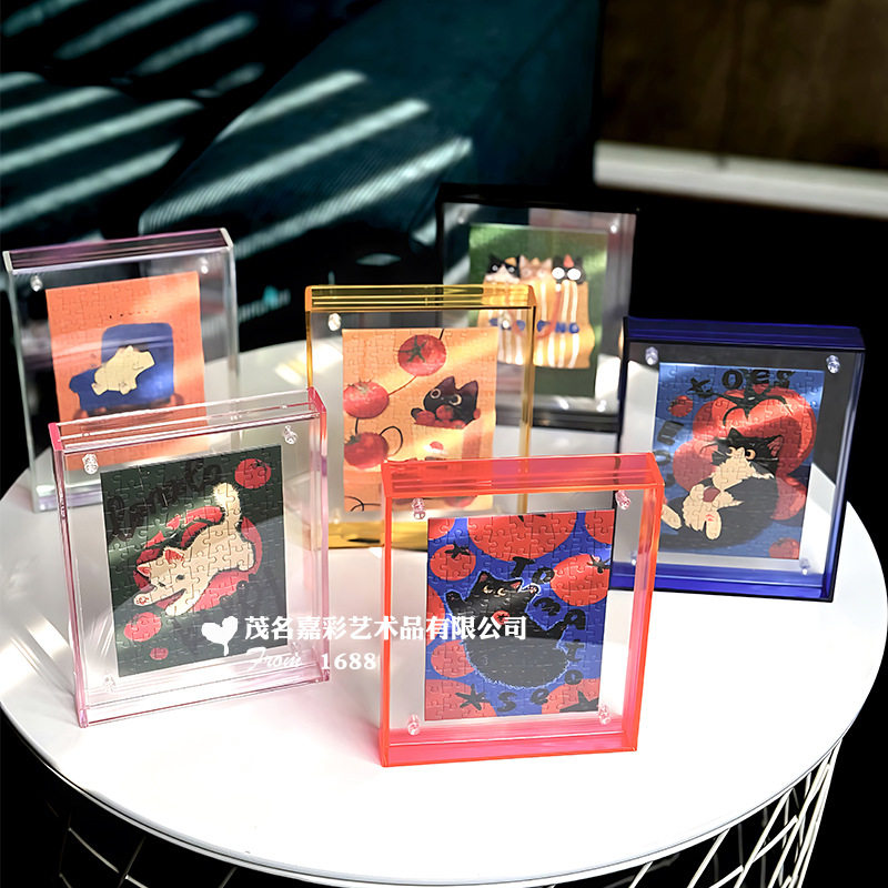 Acrylic Picture Frame, Colorful Acrylic Photo Frame, Table Version Picture Frame, Photo Wall Decoration Photo Frame, Colorful Puzzle Frame