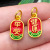 22541-1 красный, с которого капает масло, старинное золото, матовое золото, двусторонняя прямоугольная подвеска, безопасная и полезная для здоровья, 20x9 мм-1,1 г