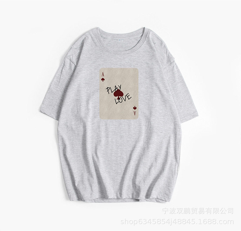 Cotton Short Sleeve T Shirt Loose Fit Round Neck Soft Fabric Unique Print Casual Wear for Women OEM Available