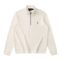 Half zip-off-white khaki label