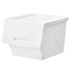 Flip-Top Storage Box Wholesale Stackable Kitchen Storage Cabinet Bedroom Clothing Storage Box Plastic Front-Opening Storage Box