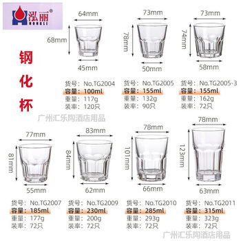 Wholesale Hongli tempered octagonal glass for restaurant special tempered white wine glass tea cup bar ktv beer glass