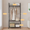 Simple Multifunctional Coat Rack Storage Rack Household Dormitory Floor Hanger Movable Clothes Rack Storage Rack