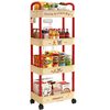 Movable Storage Rack Living Room Dormitory Snack Storage Rack Home Bedroom Multi-Layer Cute Trolley Storage Rack