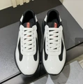 P white leather black mesh patent leather