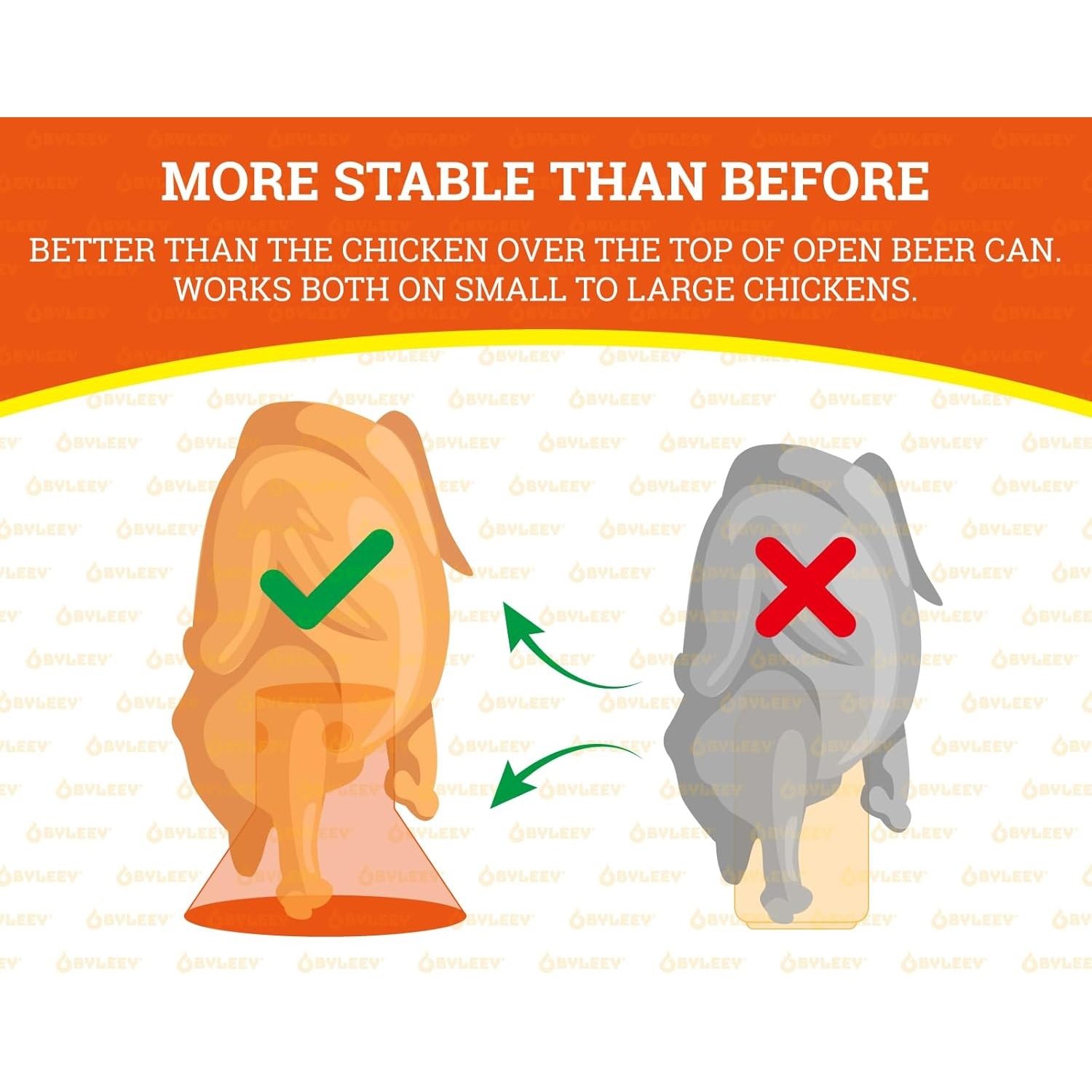 Ceramic Vertical Beer Can Chicken Rack Grill Bbq Flavor Infused Chicken Burner Essential