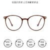 206 New Tr90 Retro Round Frame Glasses for Women with Myopia Can Be Equipped with Plain Whitening Cold Brown Glasses Frames