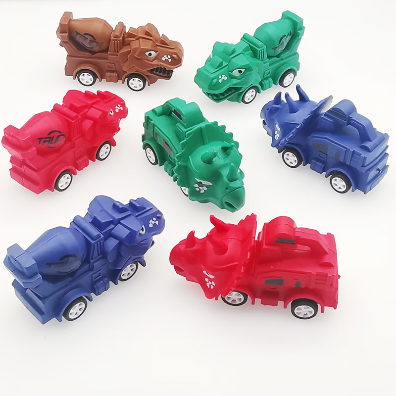 工程恐龙回力车恐龙车子的玩具恐龙运输车儿童工程车玩具3-6岁玩