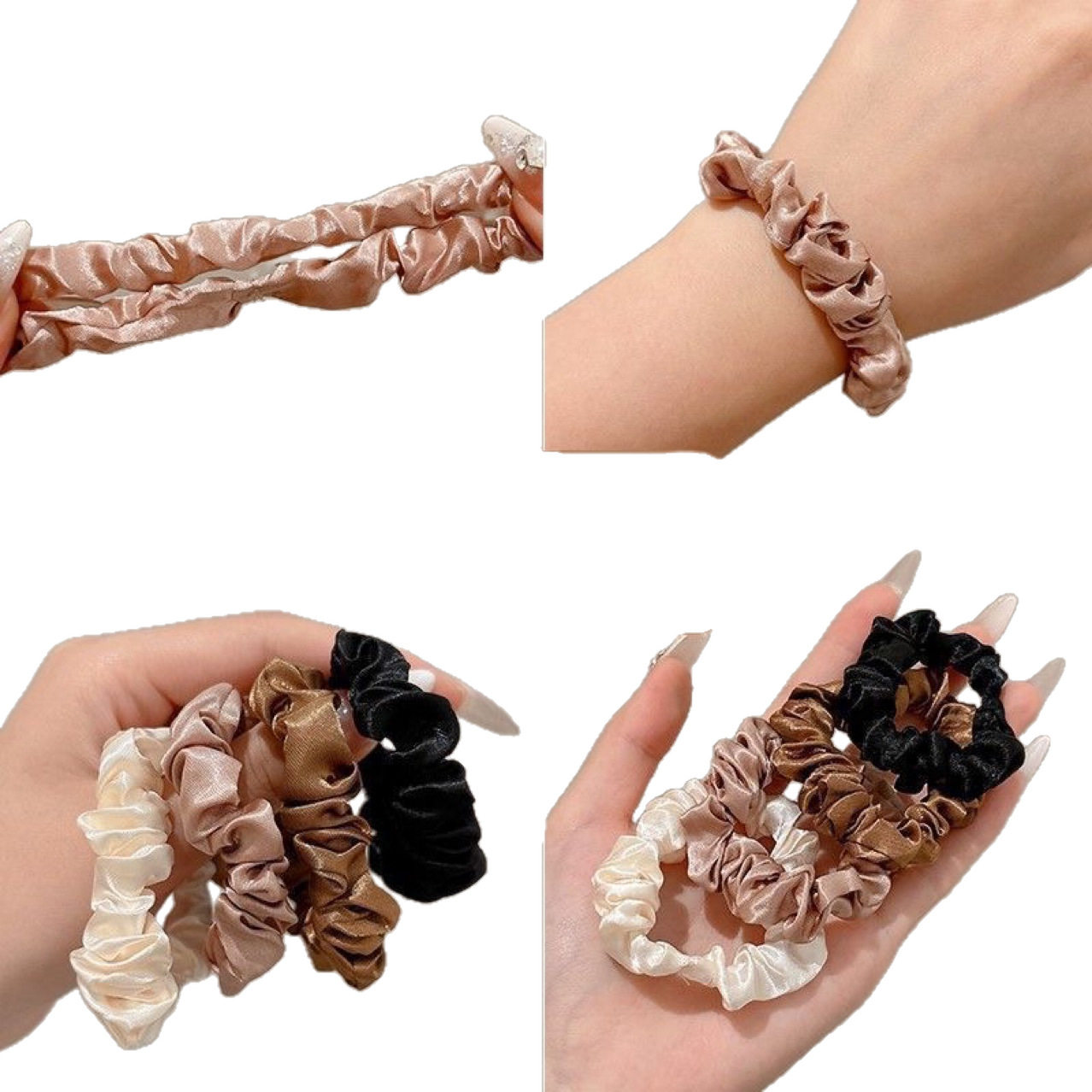 High Elastic French Hair Band for Women, Durable Headband, Ball Headband, High-End Rubber Band, Adult Hair Accessories Leather Case