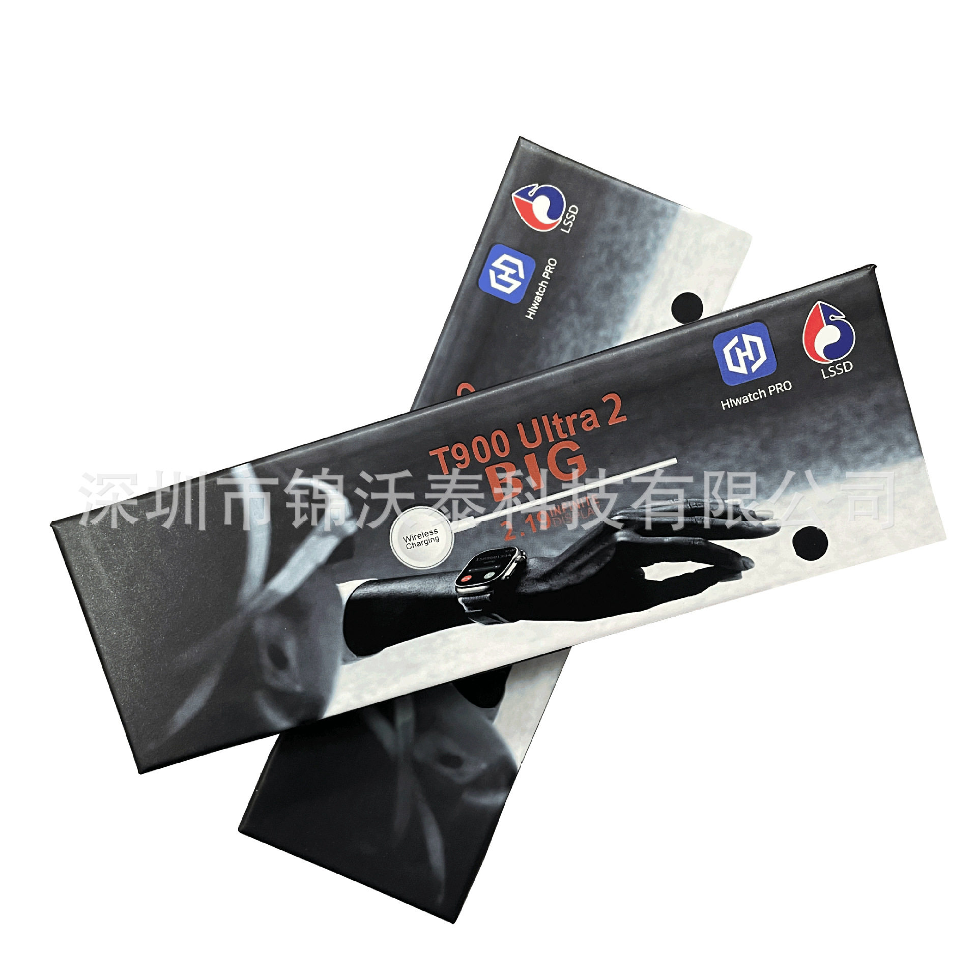2pcs T900 Ultra2 smart watch 2.01inch Bluetooth call heart rate blood oxygen sports watch