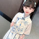 汉服儿童中国套装女童洋气古风夏季复古宝宝唐装青花瓷网红夏款