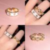 Gold Drip Glaze Cross Ring for Women, Accessible Luxury and High-End Stacking Index Finger Ring 2025 New Style, Beautiful Personalized Hand Jewelry
