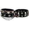 New Cool Girl Punk Leather Rivet Bracelet Personalized Skull Street Dance Accessories Hip-hop Bracelet Wide Bracelet Trendy Men