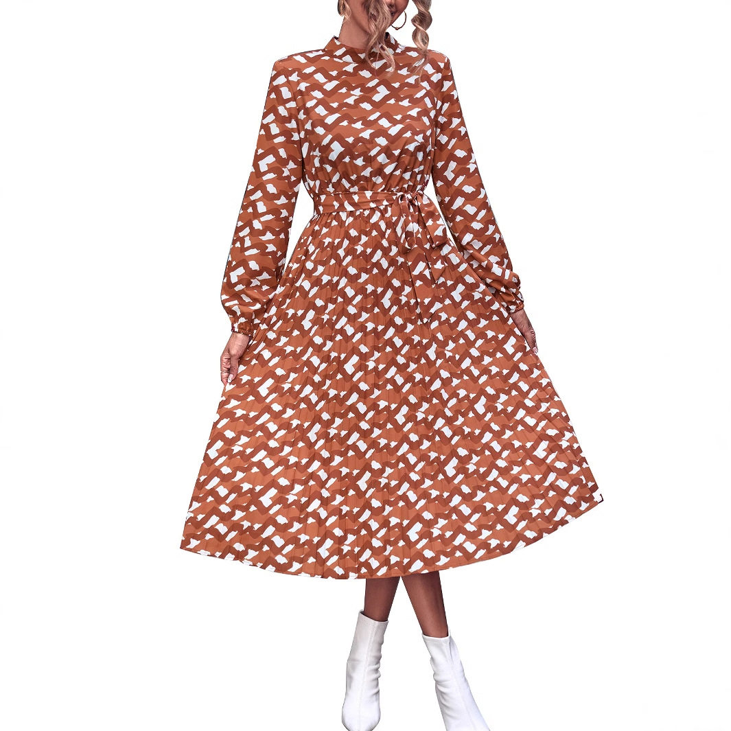 Fashionable Floral Print Tie Back Dress Womens Casual Wear Trendy Design Comfortable Fabric Perfect for Summer