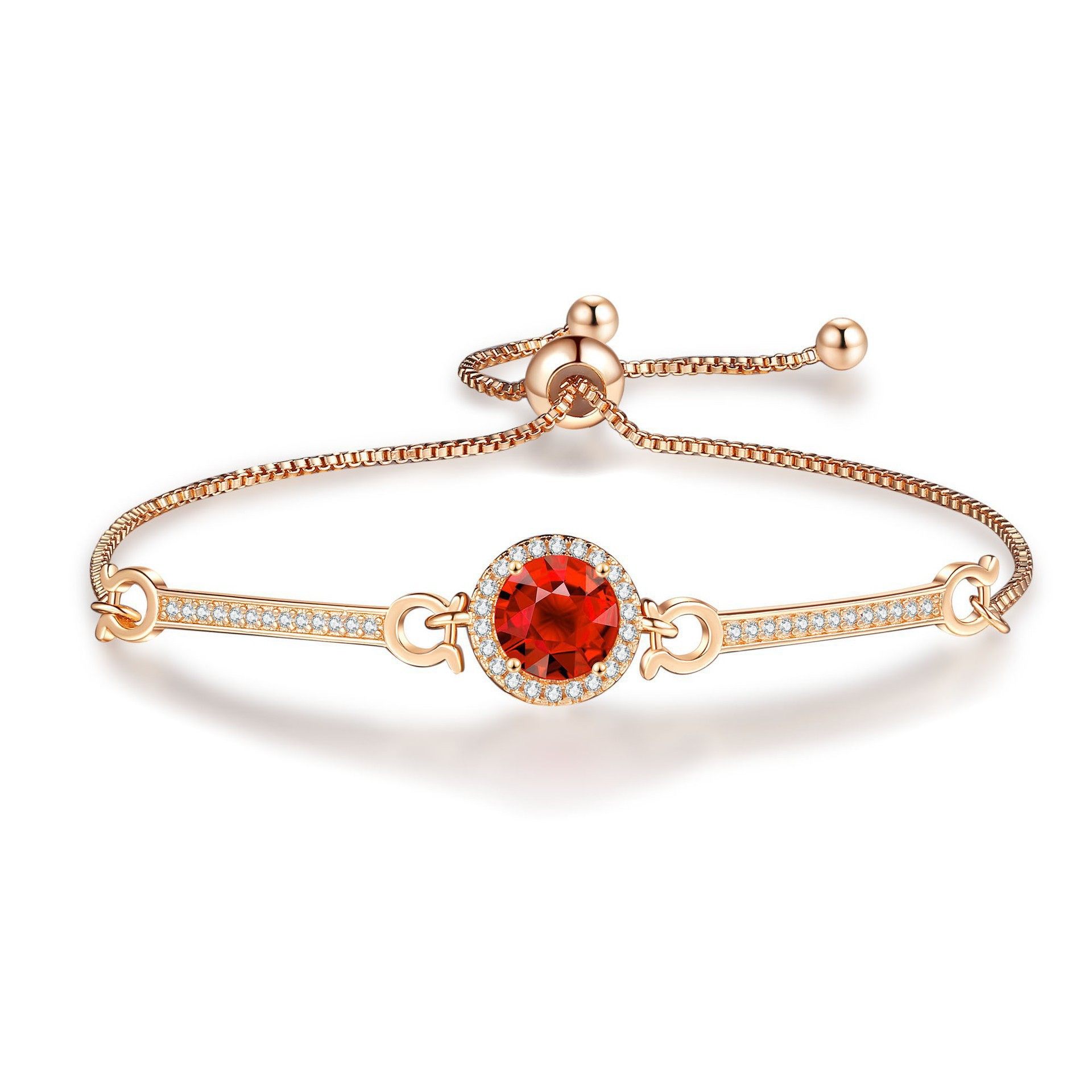 Cross-Border Popular Imitation Moissanite Square Bag Four-Leaf Clover Bracelet for Girls Light Luxury High-End Adjustable Bracelet Wholesale