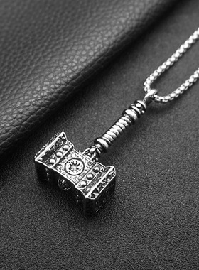挂件朋克项链吊坠嘻哈雷神之锤