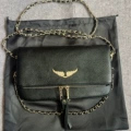 Gold chain large black 27cm