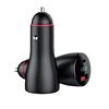 New car charger pd fast charge 65w flash charge one-two multi-function cigarette lighter Apple pps digital display car charger