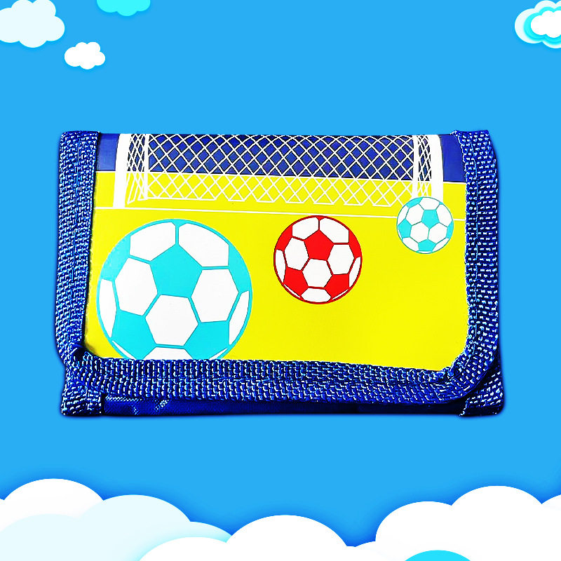 Creative New Fabric Coin Purse Foldable Storage Bag for Boys and Girls Cartoon Animation Three-fold PVC Wallet