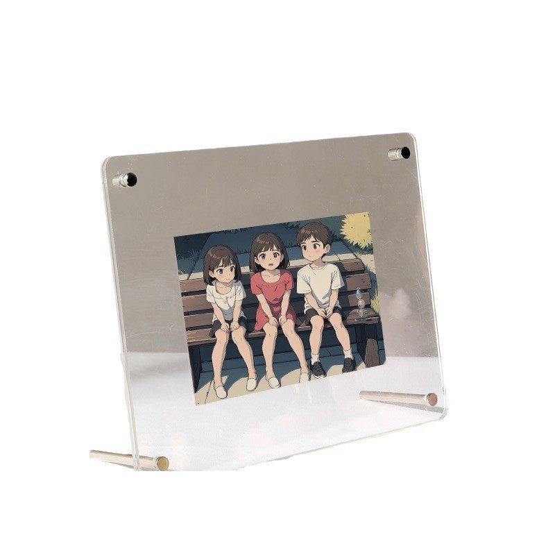 Double-sided transparent acrylic photo frame table 67 6 inch 7 postcard display stand 8 photo a4 small desktop ornaments